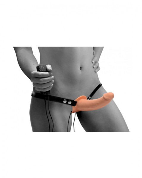 Power Pegger Silicone Vibrating Double Dildo With Harness