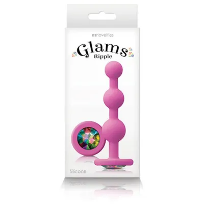 Glams Ripple Rainbow Gem Beads Pink 4 5 Inch