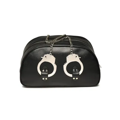 Cuffed and Loaded Travel Bag with Handcuff Handles