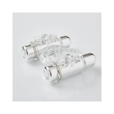 Sensuelle 7 Function Rechargeable Double Action Bullet Ring Clear