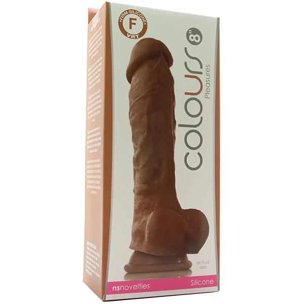 Colours Pleasures 8 Inch Caramel Silicone Suction Cup Dildo