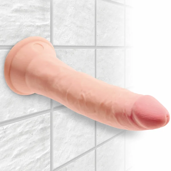 King Cock Plus 7" Triple Density Cock With Suction Cup Base - Vanilla