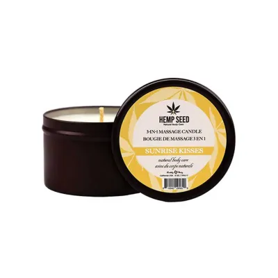 Hemp Seed 3 in 1 Massage Candle Sunrise Kisses 6 Oz