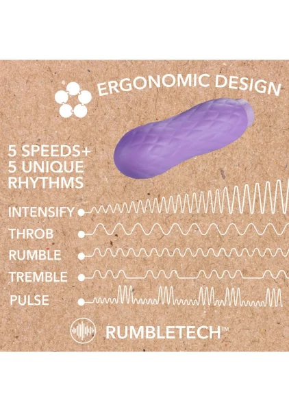 Gaia Eco Bliss Rechargeable Waterproof Plant Based Clitoral Vibrator By Blush - Lilac