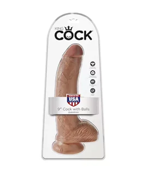 King Cock 9 Inch Suction Cup Dildo - Tan - 9 Inch — image 10 of 10