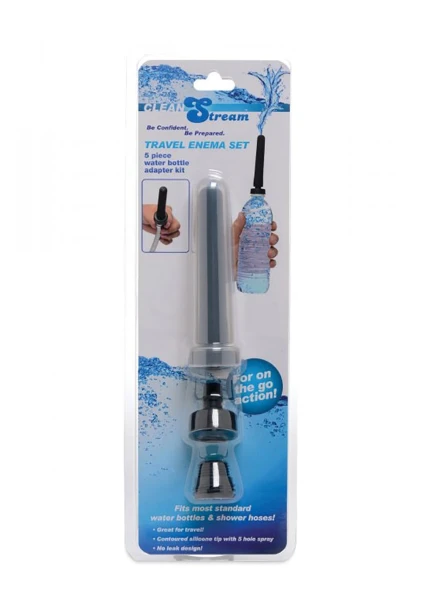 Cleanstream Travel Enema Set 5pc w/ Water Bottle Adapter Kit