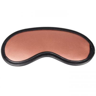 Bondara Luxe Rose Gold Real Leather Blindfold