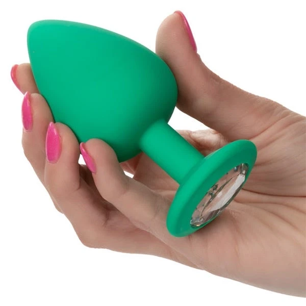 Cheeky Rechargeable Vibrating Gem Detailed Butt Plug Set