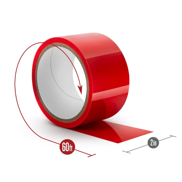 Temptasia Bondage Tape 60 Feet Red