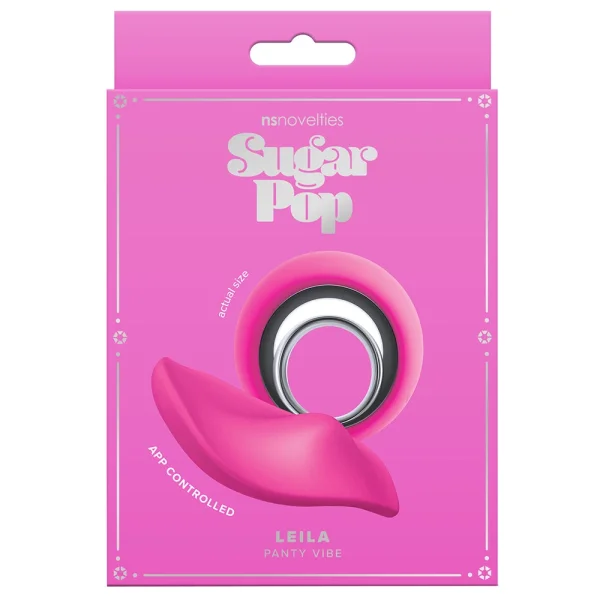 Sugar Pop Leila Rechargeable Silicone App Enabled Panty Vibe With Remote - Pink