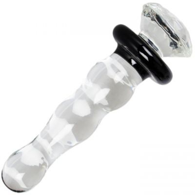 Glacier Glass Beaded Diamond Dildo 5 5 Inch
