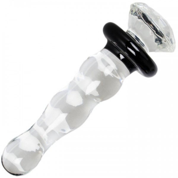 Glacier Glass Beaded Diamond Dildo – 5.5 Inch