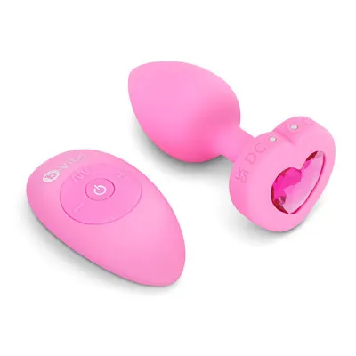 B Vibe Small Medium Jewels Rechargeable Remote Control Heart Plug