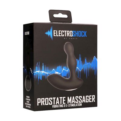 E stimulation Vibrating Prostate Massager Black 4 7 Inch