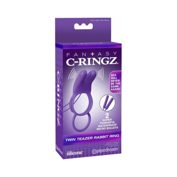 Fantasy C-ringz Twin Teazer Rabbit Ring - Purple