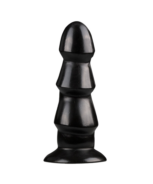 Black Anal Dildo With Ridges
