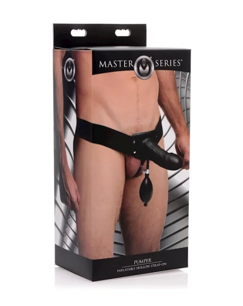Pumper Inflatable Hollow Strap On Black