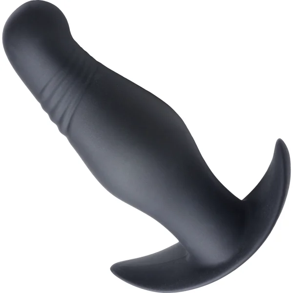 Thump It 7X Rippled Silicone Rechargeable Thumping Anal Plug With Remote Control