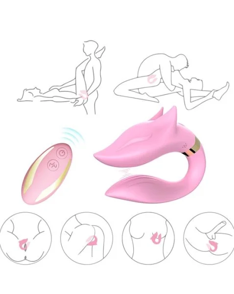 Fox Couples Vibrator - Pink - 3.6 Inch