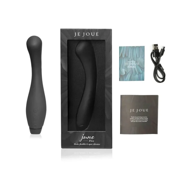 Je Joue Juno Flex Waterproof Rechargeable Silicone G-Spot Vibrator - Black