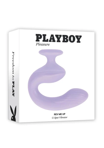 Playboy Pleasure Rev Me Up Rechargeable Waterproof Silicone Dual Stimulation Vibrator - Purple