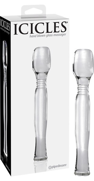8.5" Wand Style Glass Dildo