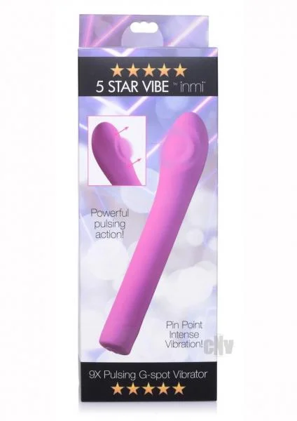5 Star 9x Pulsing G-spot Silicone Vibrator - Pink