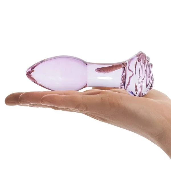Glas 5-inch Rosebud Glass Butt Plug