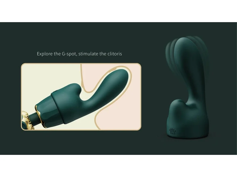 Kyro Vibrating Wand Massager in Turquoise Green by Zalo