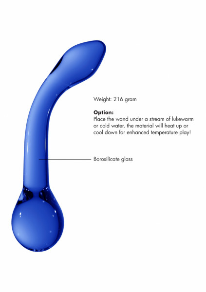G-Rider - Blue - Glass Anal Dildo
