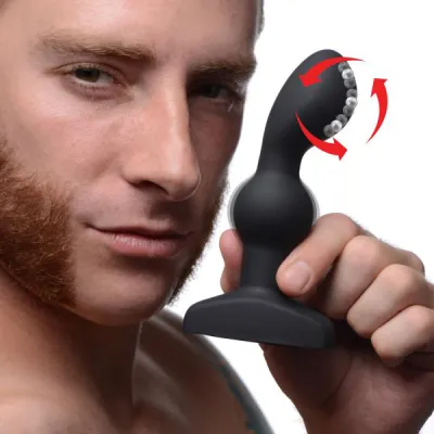 7X P Spin Vibrating Prostate Stimulator With Spinning Beads
