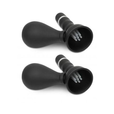 Fetish Fantasy Cordless Vibrating Nipple Suckers Black