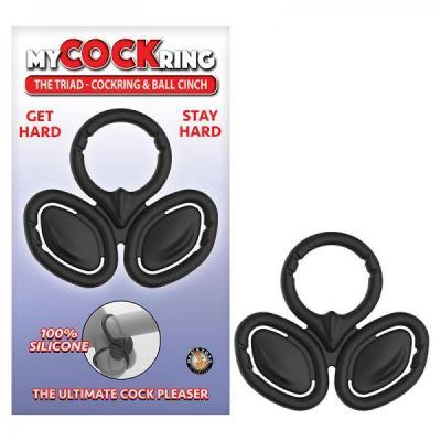 My Cockring The Triad Cockring Ball Cinch Black