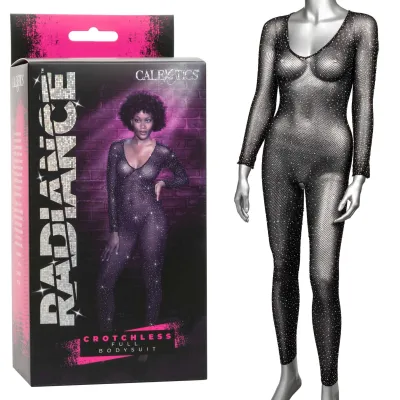 Radiance Crotchless Full Body Suit One Size Black