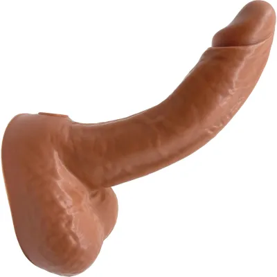 BIG Daddy Dante XL 9 5 Platinum Silicone Realistic Dildo With Balls By Dee s Big Daddies Caramel