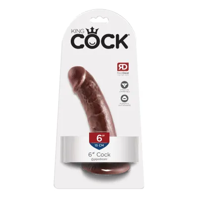 King Cock 6 Inch Cock Brown