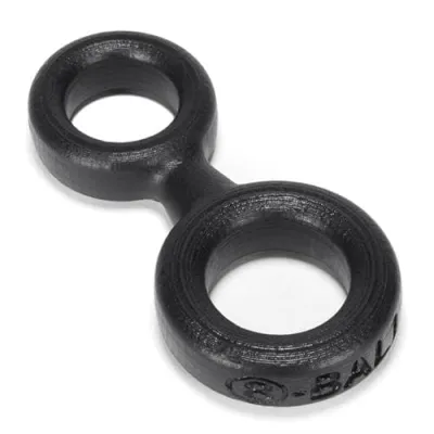 8 Ball Cockring With Attached Ball Ring Oxballs Black