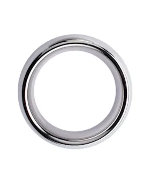 Kink Range Stainless Steel Curved Penis Head Ring - 1.5 Inch - Silver - 40mm — image 2 of 2