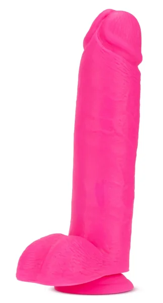 Neo - 10 Inch Dual Density Dildo - Neon Pink