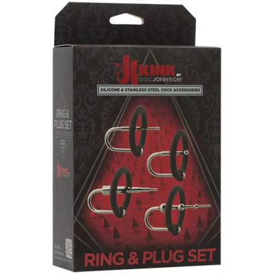 Kink Ring Plug Set Cock Accessory Black