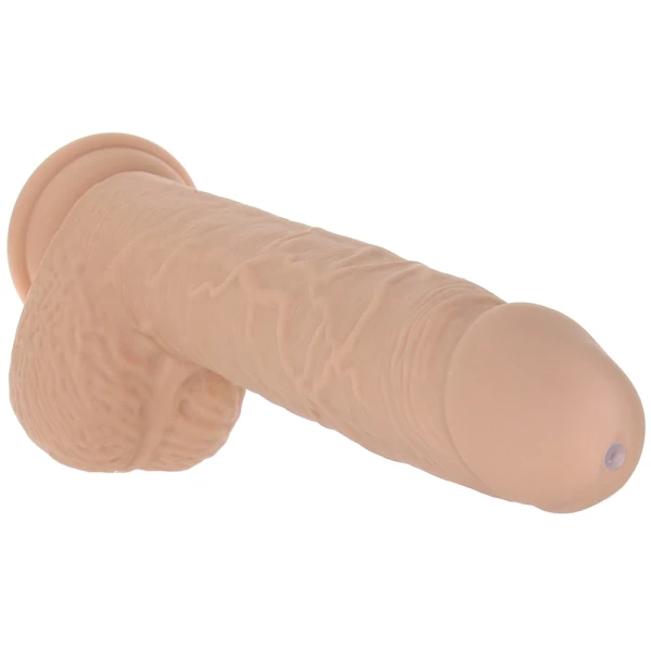Squirting Fuck Stick 9" Vibrating Realistic Silicone Suction Cup Dildo By CalExotics - Vanilla