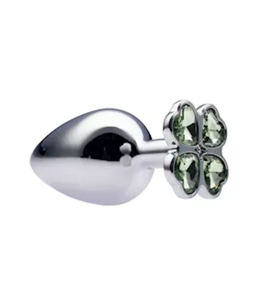 Kink Range Flower Gem Butt Plug - 3.7 Inch - Green - Large — image 3 of 8
