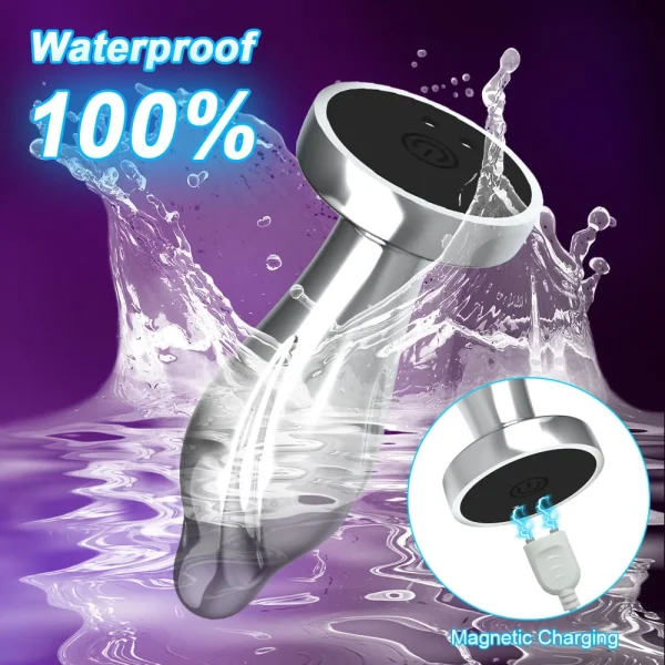 Stainless Steel Swirl Anal Vibrator