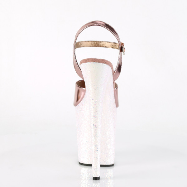 8 inches Heel, 4 inches PF Ankle Strap Sandal w/ Glitter Bottom — image 4 of 24
