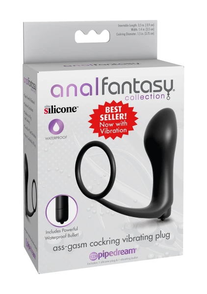 Anal Fantasy Collection Ass Gasm Cockring   Cockring Vibrating Plug
