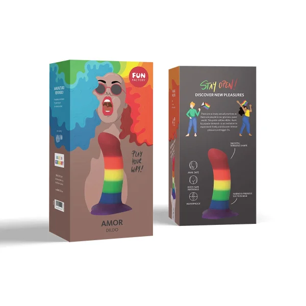 Rainbow Amor Silicone Dildo By Fun Factory - Limited Pride Edition
