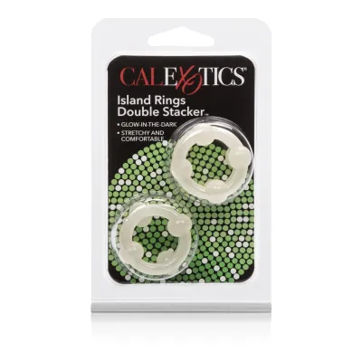 Island Rings Double Stacker Glow in the Dark