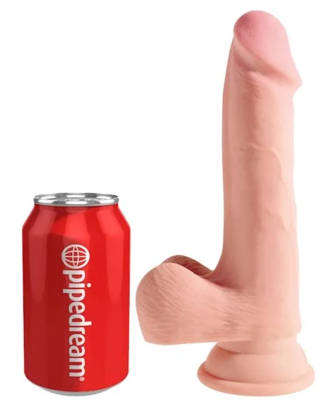 King Cock Plus 7.5 Inch Triple Density Cock With Balls - Flesh - 7.5 Inch