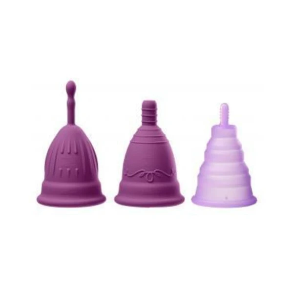 Medical Play: Cloud 9 Health & Wellness Reusable Menstrual Cups 3-pk W/bonus Travel Cup & Case