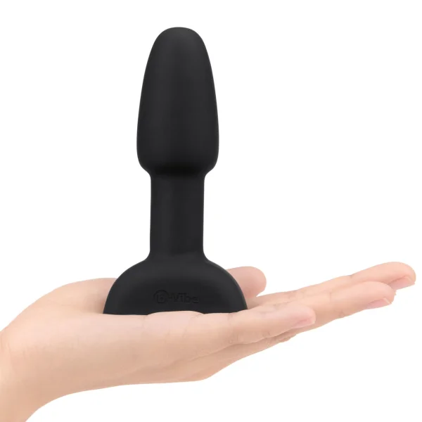 b-Vibe Rimming Plug Petite - Waterproof Remote Control Vibrating Anal Toy - Black